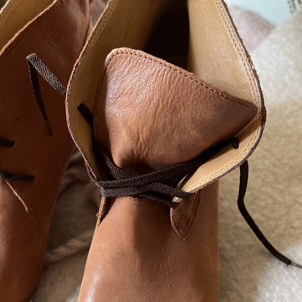 Lucky Brand lace up wedge booties. - Picture 14 of 15